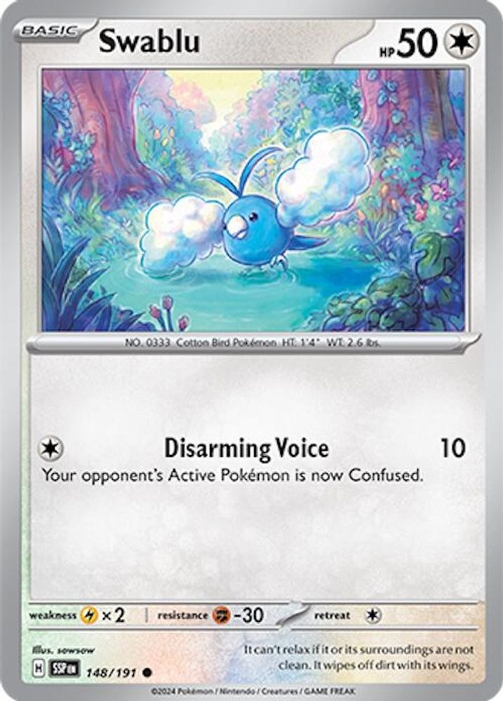 SV08: Surging Sparks (SSP) - Swablu (#148/191, Common) ()