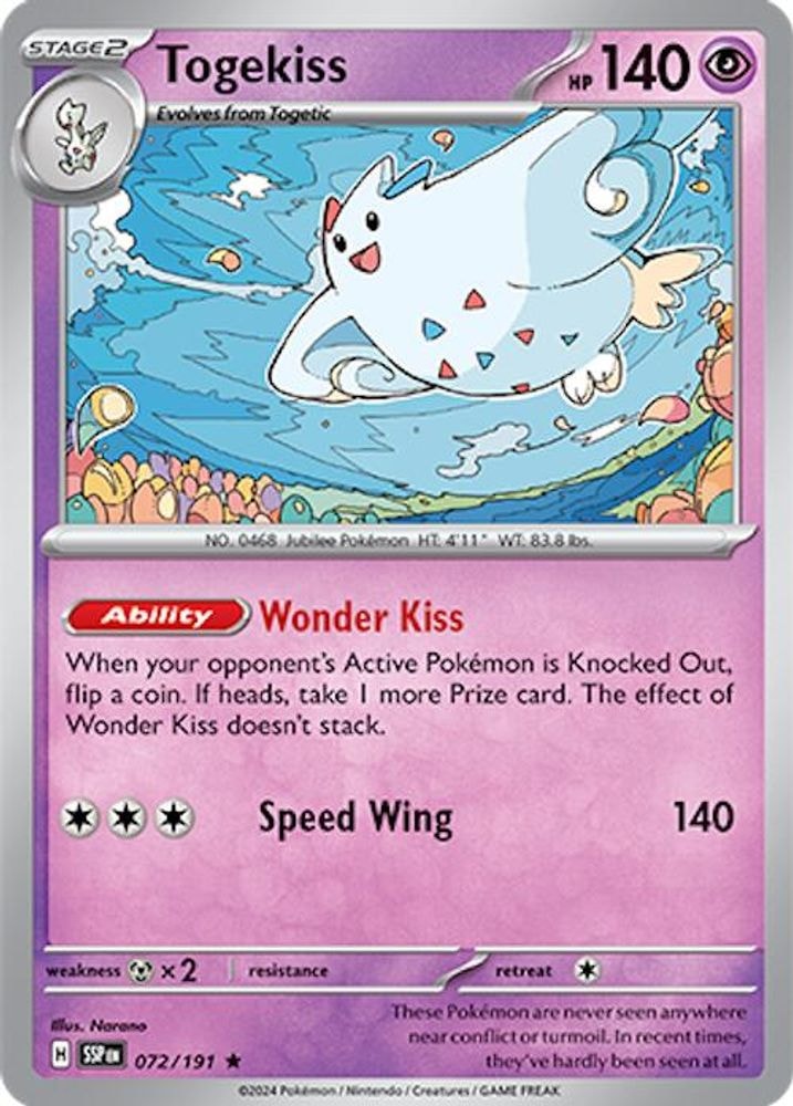 SV08: Surging Sparks (SSP) - Togekiss (#072/191, Rare) ()