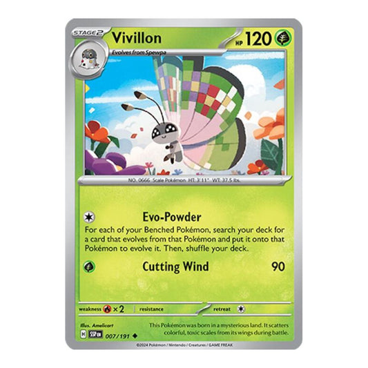 SV08: Surging Sparks (SSP) - Vivillon 007 191 (#007/191) (Near Mint)
