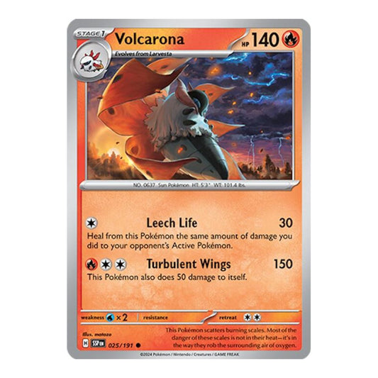 SV08: Surging Sparks (SSP) - Volcarona (#025/191) (Near Mint)
