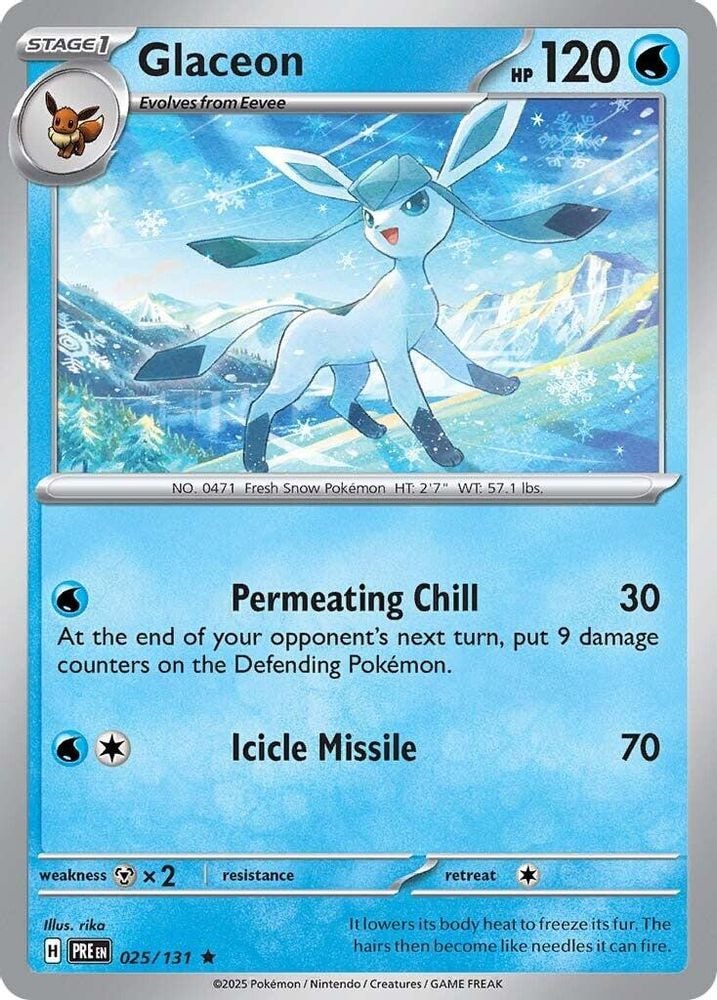SV: Prismatic Evolutions (PRE) - Glaceon (#025/131, Rare) ()