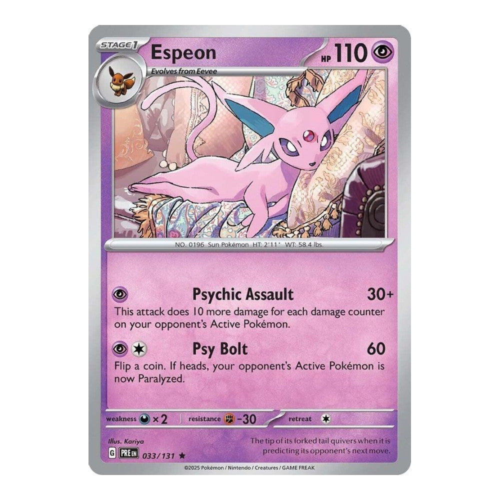 SV: Prismatic Evolutions (PRE) - Espeon (#033/131) (Near Mint)