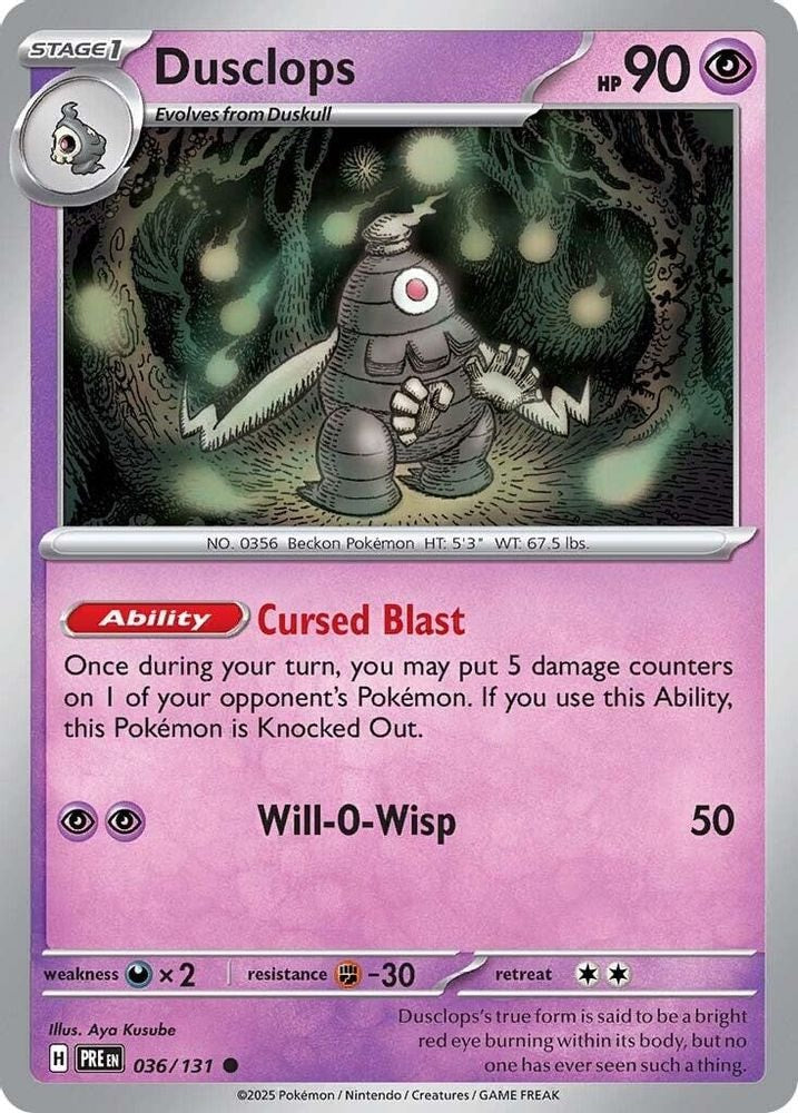 SV: Prismatic Evolutions (PRE) - Dusclops (#036/131, Common) ()