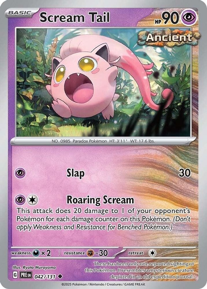 SV: Prismatic Evolutions (PRE) - Scream Tail (#042/131, Uncommon) ()
