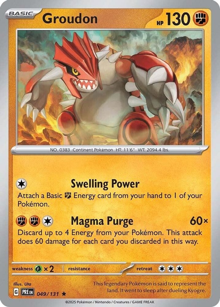 SV: Prismatic Evolutions (PRE) - Groudon (#049/131, Rare) ()