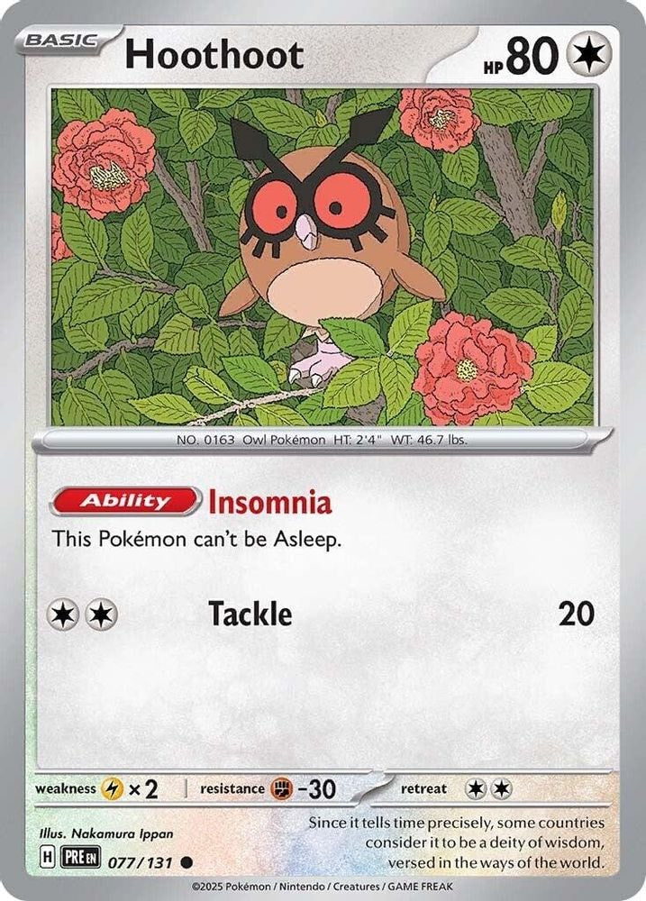 SV: Prismatic Evolutions (PRE) - Hoothoot (#077/131, Common) ()