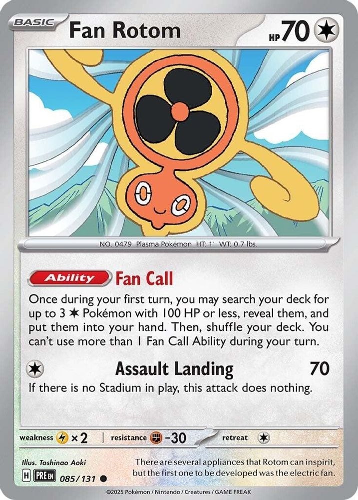 SV: Prismatic Evolutions (PRE) - Fan Rotom (#085/131, Common) ()