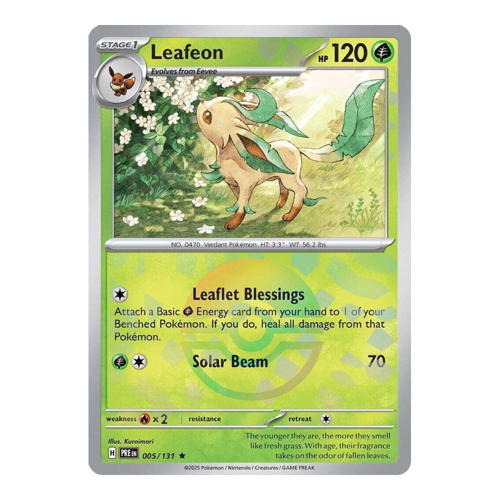 SV: Prismatic Evolutions (PRE) - Leafeon (Poke Ball Pattern) (#005/131) (Near Mint)