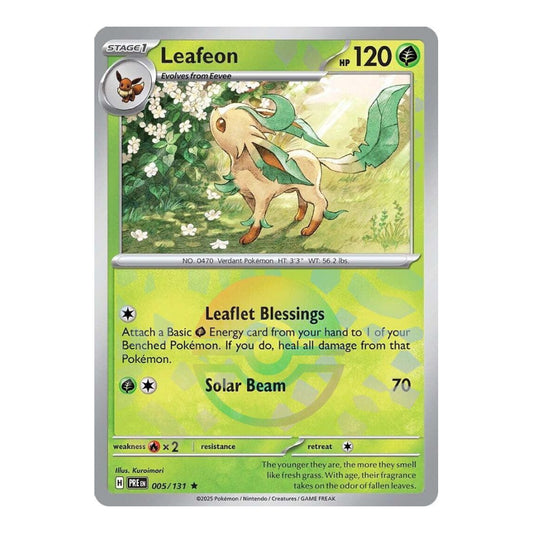 SV: Prismatic Evolutions (PRE) - Leafeon (Poke Ball Pattern) (#005/131) (Near Mint)