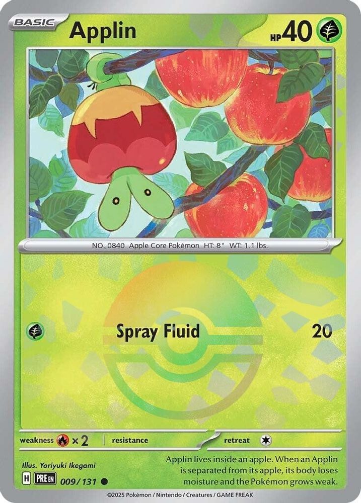 SV: Prismatic Evolutions (PRE) - Applin (Poke Ball Pattern) (#009/131, Common)