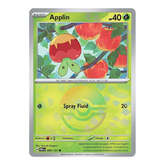 SV: Prismatic Evolutions (PRE) - Applin Poke Ball Pattern (#009/131) (Near Mint)