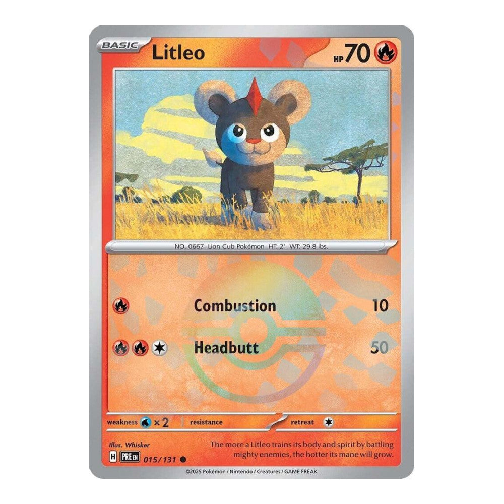 SV: Prismatic Evolutions (PRE) - Litleo (Poke Ball Pattern) (#015/131) (Near Mint)