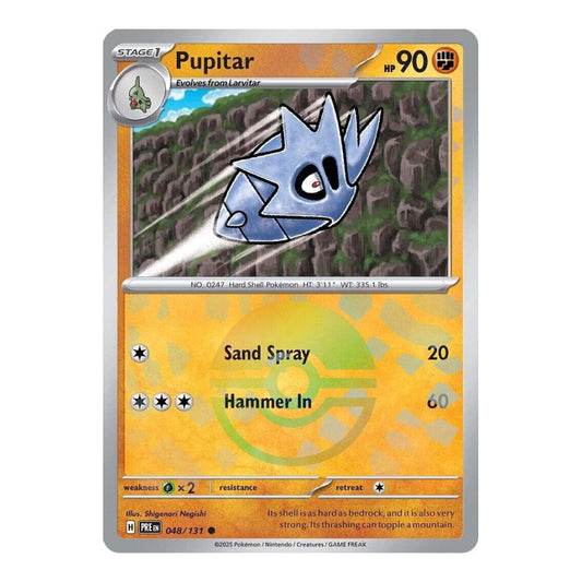 SV: Prismatic Evolutions (PRE) - Pupitar Poke Ball Pattern (#048/131) (Near Mint)