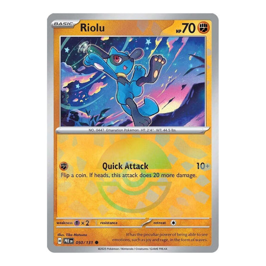 SV: Prismatic Evolutions (PRE) - Riolu Poke Ball Pattern (#050/131) (Near Mint)