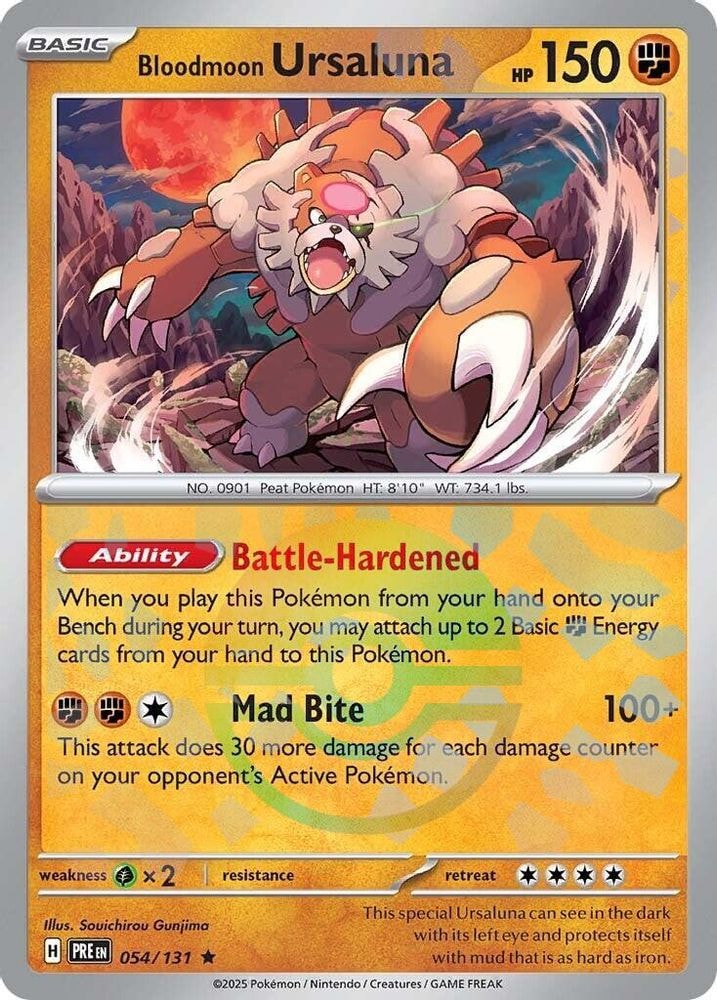 SV: Prismatic Evolutions (PRE) - Bloodmoon Ursaluna (Poke Ball Pattern) (#054/131, Rare)