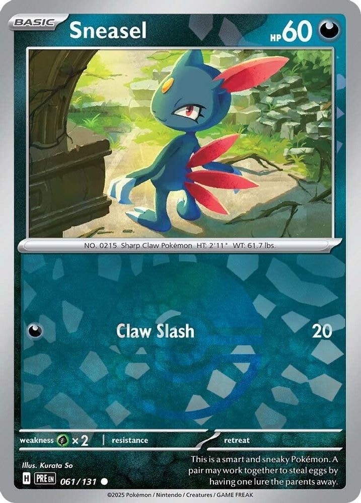 SV: Prismatic Evolutions (PRE) - Sneasel (Poke Ball Pattern) (#061/131, Common)