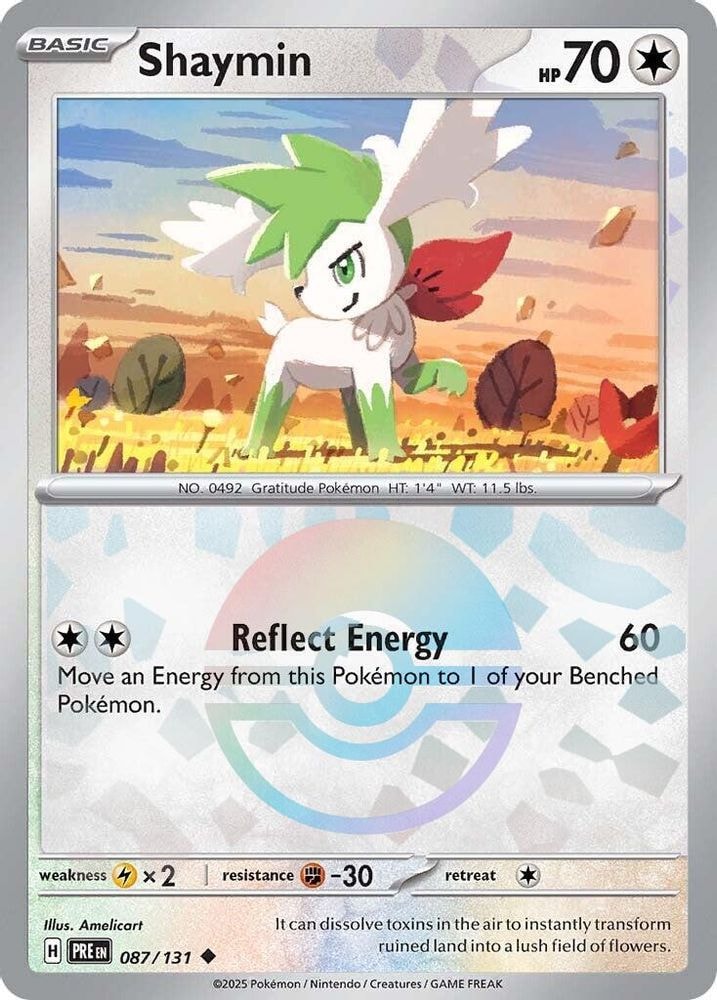 SV: Prismatic Evolutions (PRE) - Shaymin (Poke Ball Pattern) (#087/131, Uncommon)