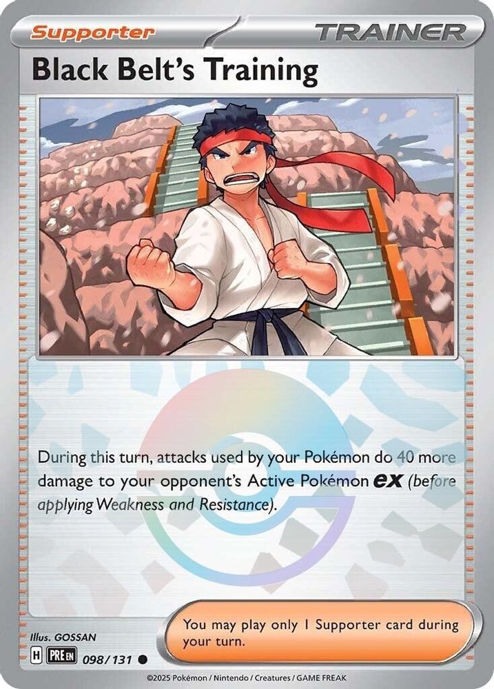 SV: Prismatic Evolutions (PRE) - Black Belt's Training - 098/131 (Poke Ball Pattern) (#098/131, Common)