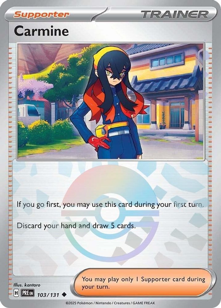 SV: Prismatic Evolutions (PRE) - Carmine (Poke Ball Pattern) (#103/131, Uncommon)