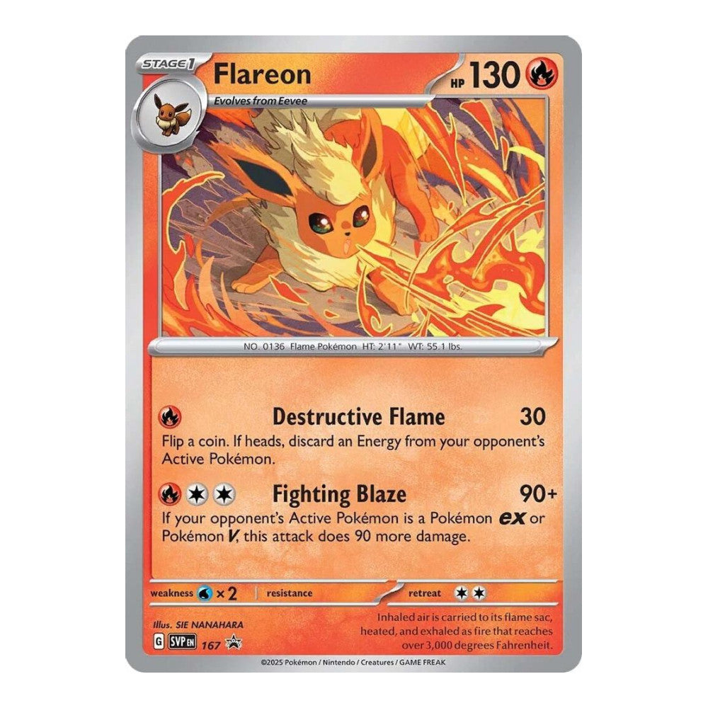 SV: Scarlet & Violet Promo Cards (SVP) - Flareon - 167 (Cosmos Holo) (#167) (Near Mint)