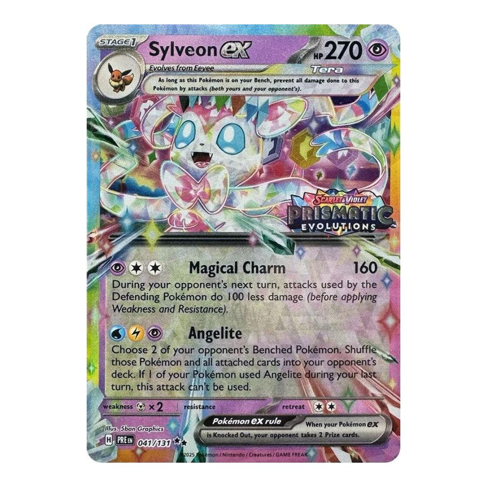 Miscellaneous Cards & Products (MCAP) - Sylveon ex - 041/131 (Prismatic Evolutions Stamp) (#041/131) (Near Mint)