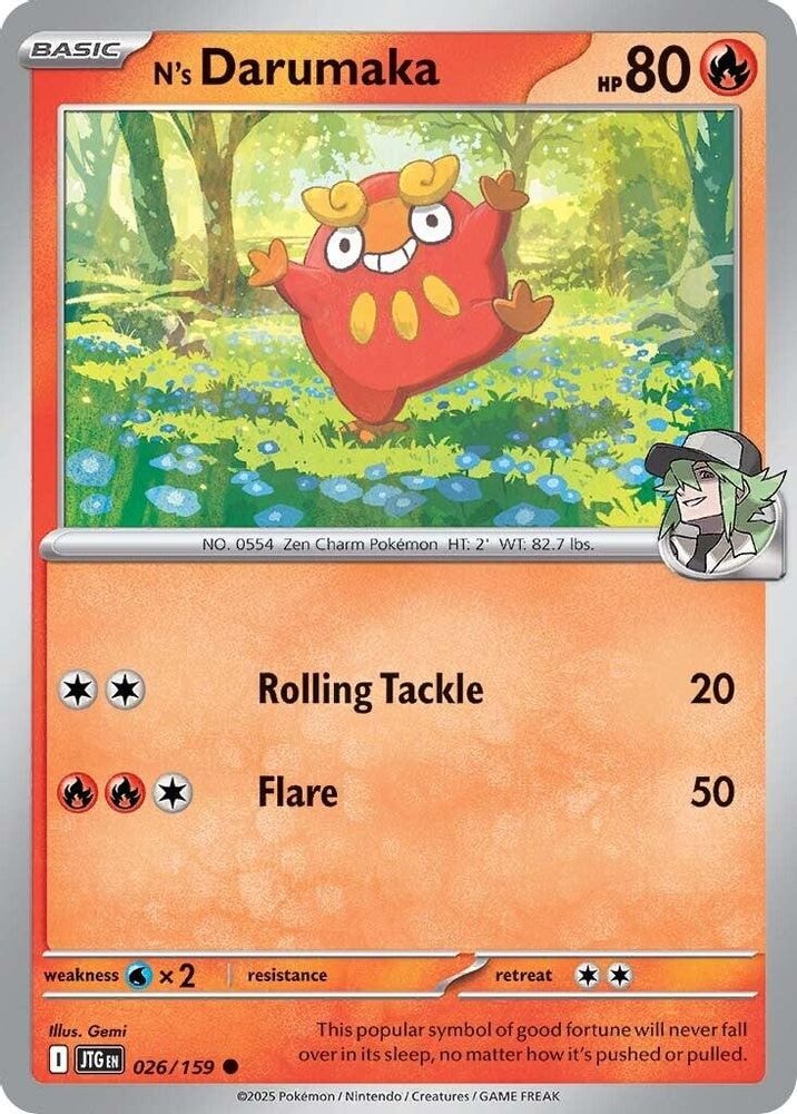 SV09: Journey Together (JTG) - N's Darumaka (#026/159, Common) ()
