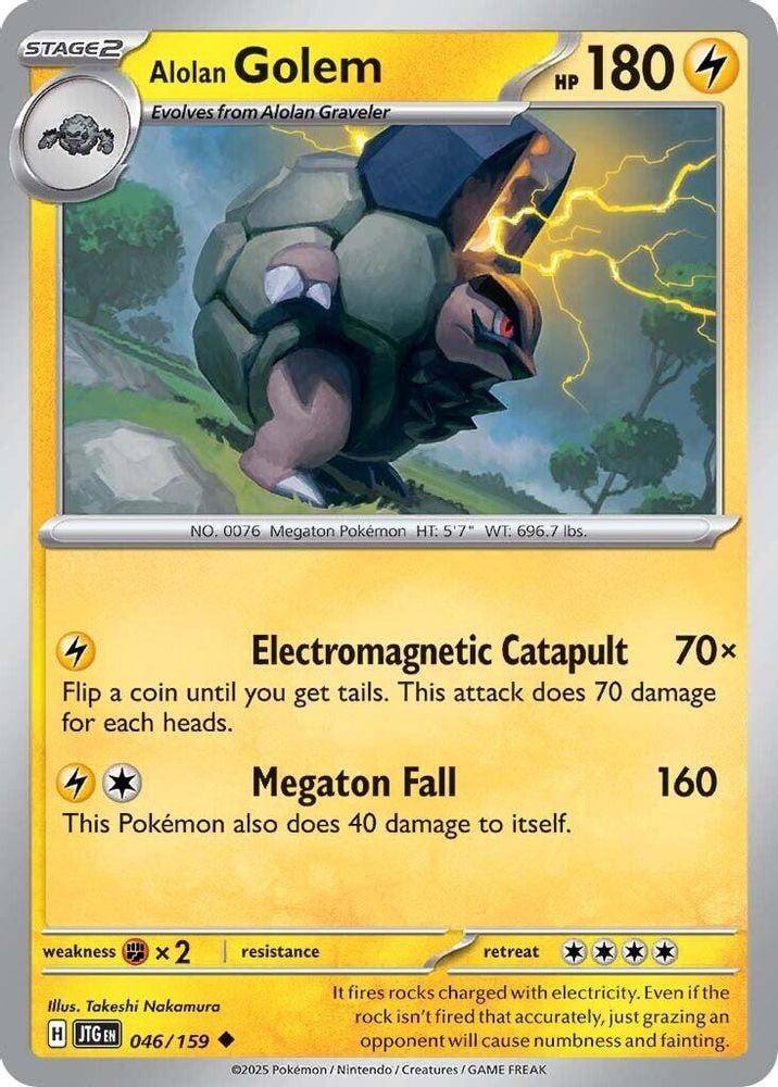 SV09: Journey Together (JTG) - Alolan Golem (#046/159, Uncommon) ()