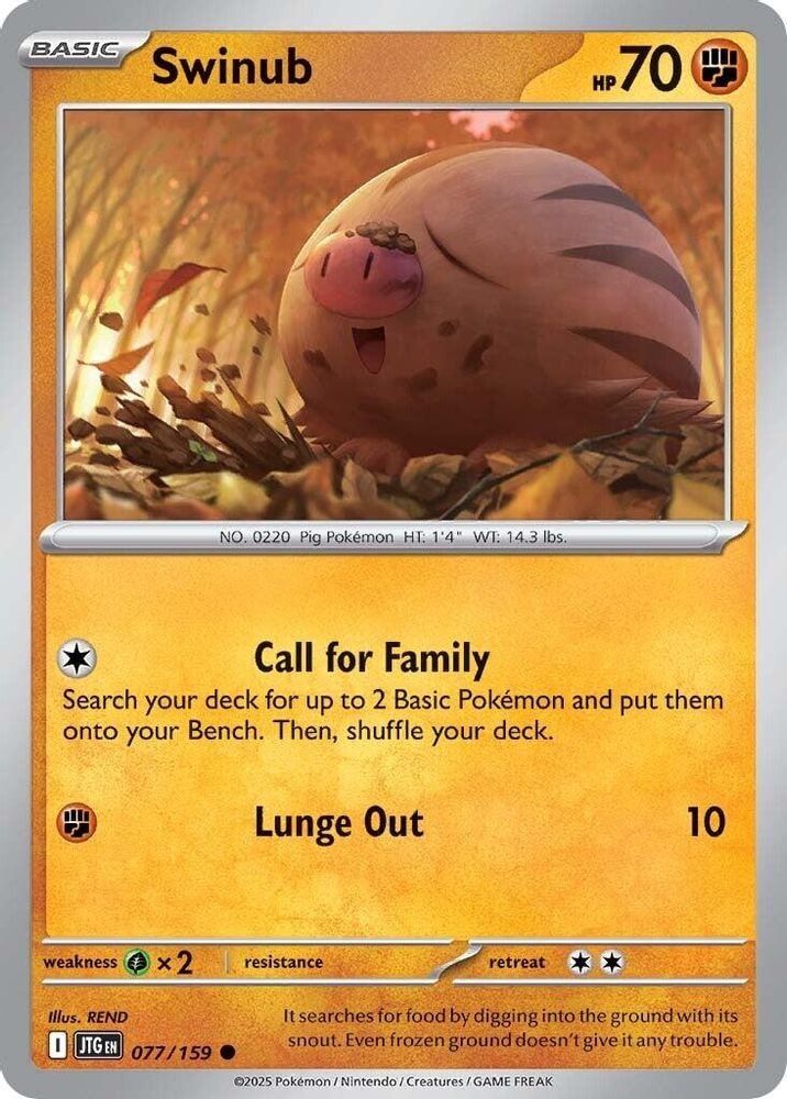 SV09: Journey Together (JTG) - Swinub - 077/159 (#077/159, Common) ()