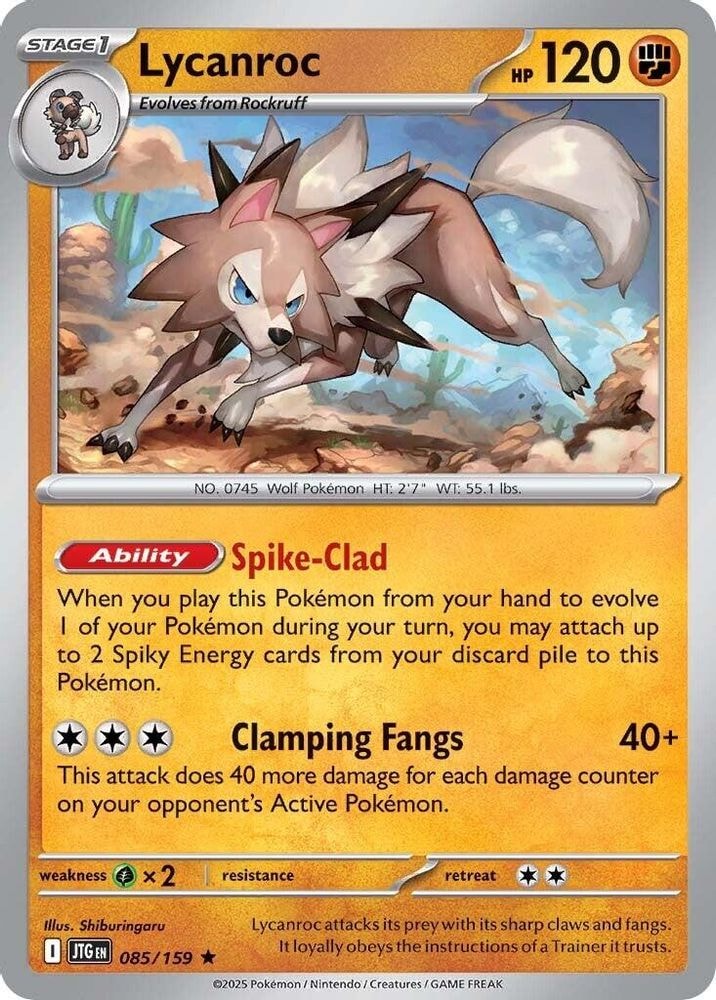 SV09: Journey Together (JTG) - Lycanroc - 085/159 (#085/159, Rare) ()