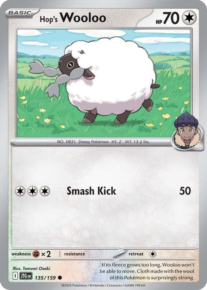 SV09: Journey Together (JTG) - Hop's Wooloo - 135/159 (#135/159, Common) ()