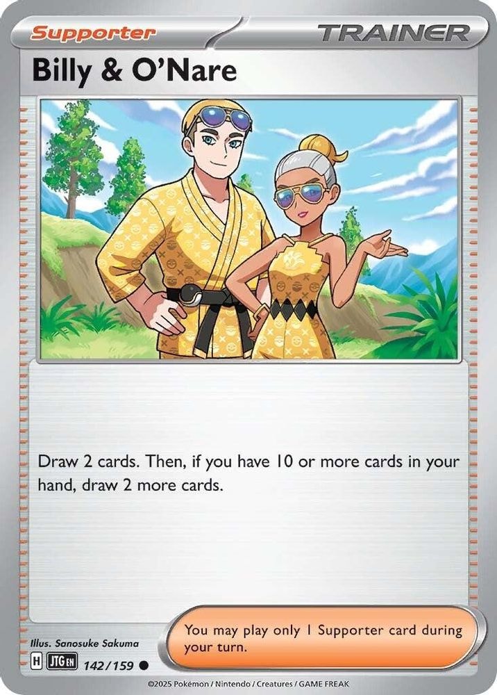 SV09: Journey Together (JTG) - Billy & O'Nare (#142/159, Common) ()