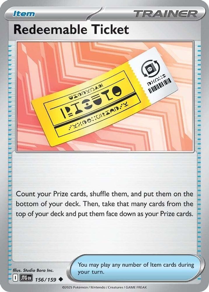 SV09: Journey Together (JTG) - Redeemable Ticket (#156/159, Uncommon) ()