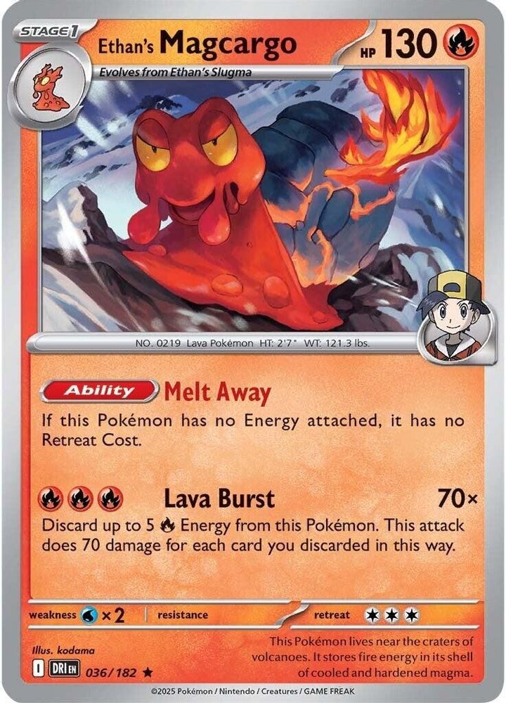 SV10: Destined Rivals (DRI) - Ethan's Magcargo (#036/182, Rare) ()