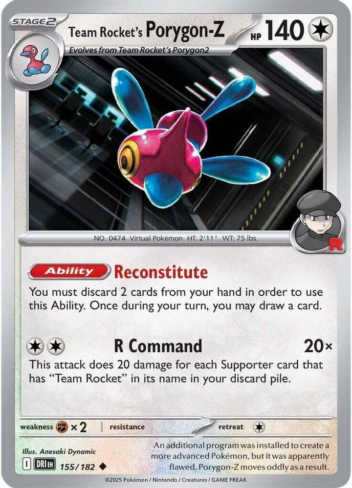 SV10: Destined Rivals (DRI) - Team Rocket's Porygon-Z (#155/182, Uncommon) ()