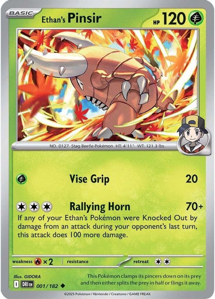 SV10: Destined Rivals (DRI) - Ethan's Pinsir (#001/182, Uncommon) ()