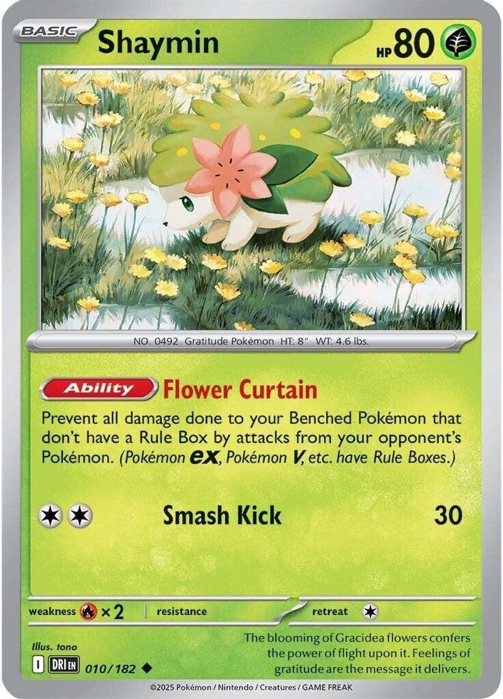 SV10: Destined Rivals (DRI) - Shaymin - 010/182 (#010/182, Uncommon) ()