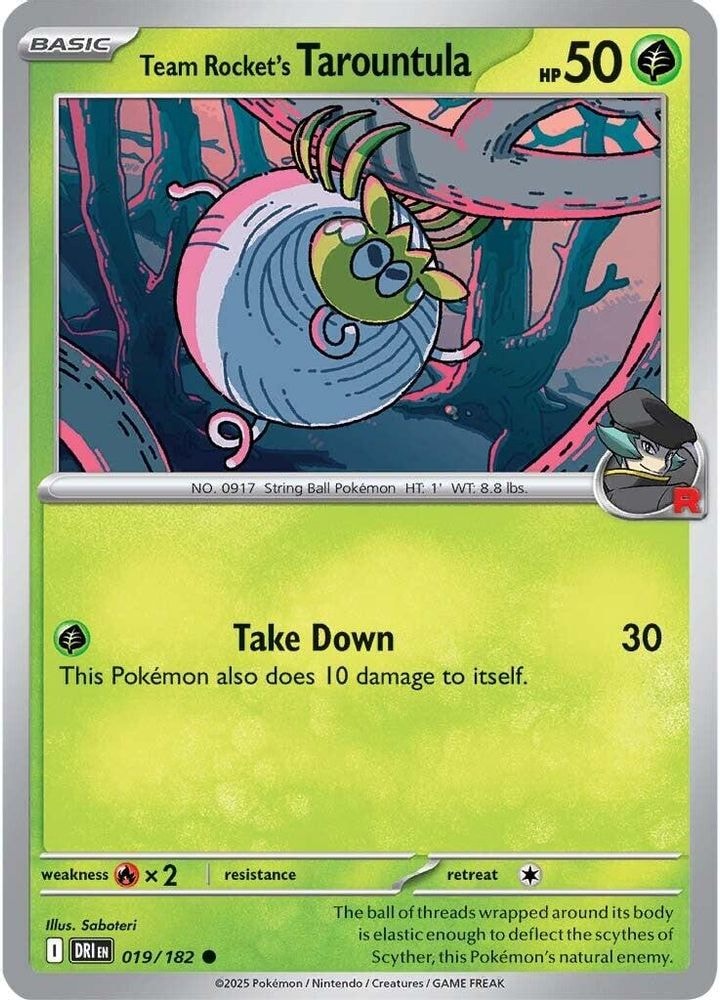 SV10: Destined Rivals (DRI) - Team Rocket's Tarountula (#019/182, Common) ()