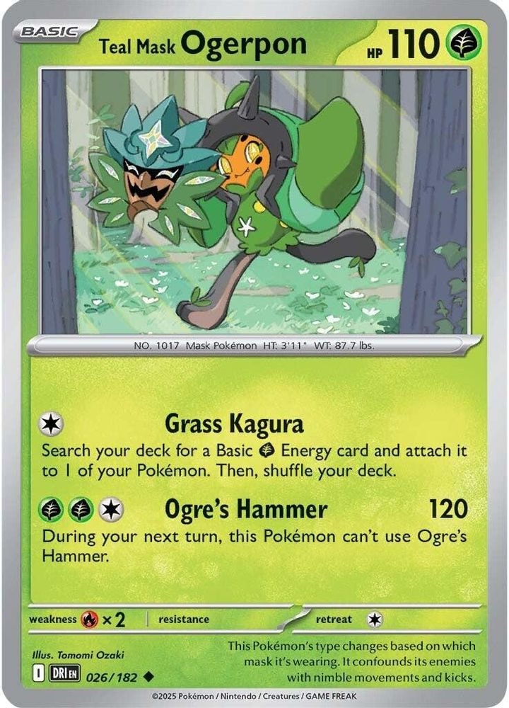 SV10: Destined Rivals (DRI) - Teal Mask Ogerpon (#026/182, Uncommon) ()