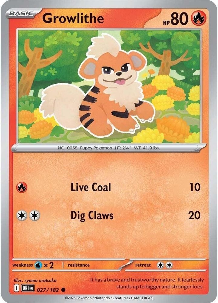 SV10: Destined Rivals (DRI) - Growlithe (#027/182, Common) ()