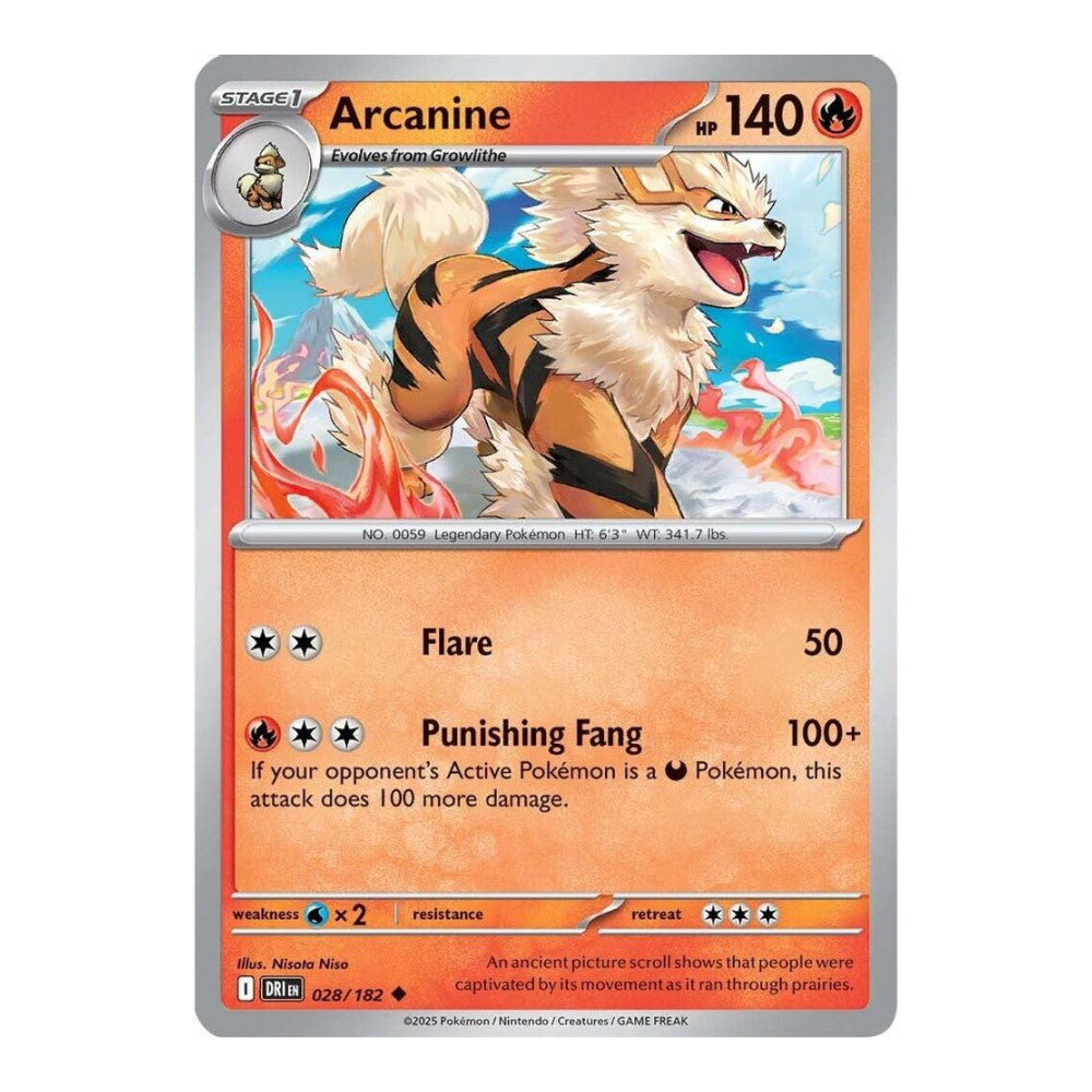 SV10: Destined Rivals (DRI) - Arcanine (#028/182) (Near Mint)