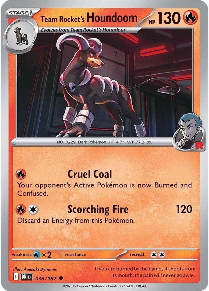 SV10: Destined Rivals (DRI) - Team Rocket's Houndoom - 038/182 (#038/182, Uncommon) ()