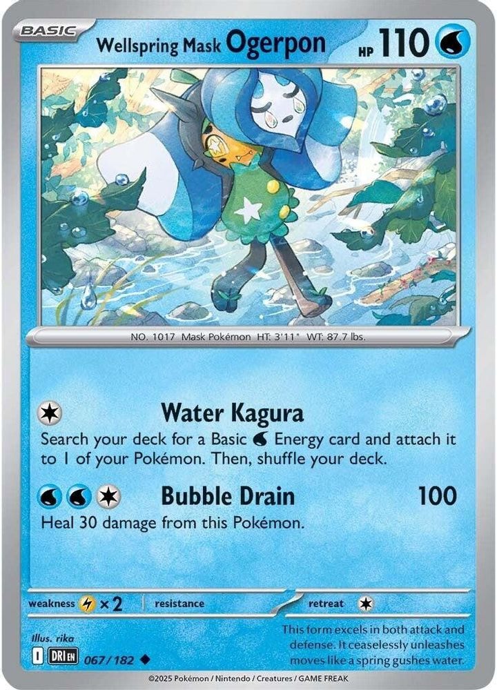 SV10: Destined Rivals (DRI) - Wellspring Mask Ogerpon (#067/182, Uncommon) ()