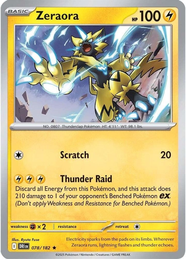 SV10: Destined Rivals (DRI) - Zeraora (#078/182, Rare) ()