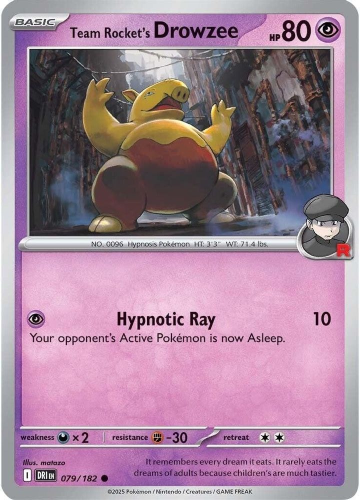 SV10: Destined Rivals (DRI) - Team Rocket's Drowzee (#079/182, Common) ()
