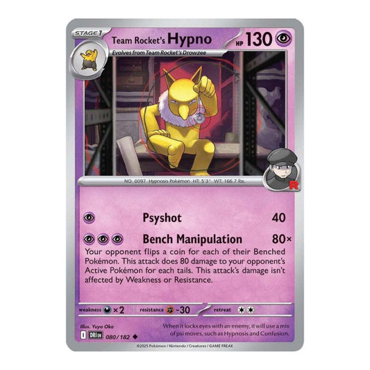SV10: Destined Rivals (DRI) - Team Rockets Hypno (#080/182) (Near Mint)