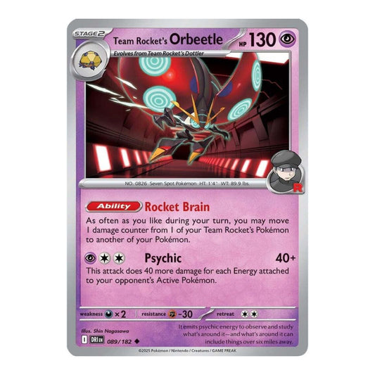 SV10: Destined Rivals (DRI) - Team Rockets Orbeetle 089 182 (#089/182) (Near Mint)