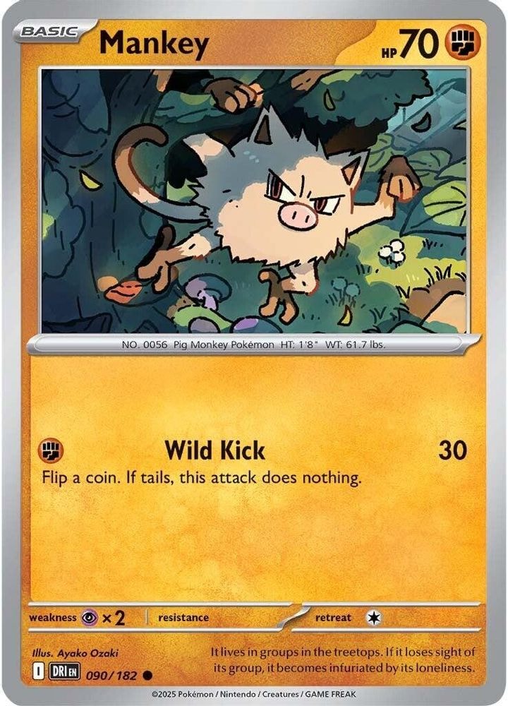 SV10: Destined Rivals (DRI) - Mankey (#090/182, Common) ()