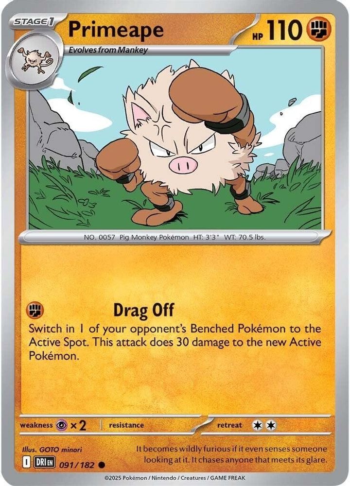 SV10: Destined Rivals (DRI) - Primeape (#091/182, Common) ()