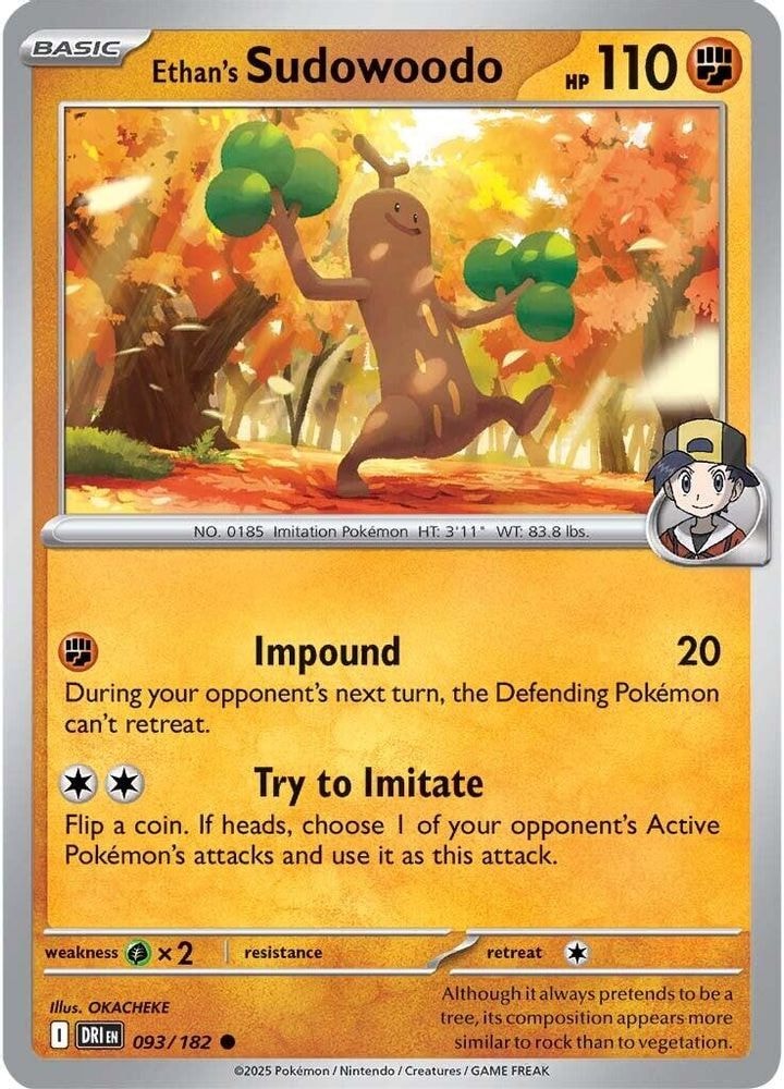 SV10: Destined Rivals (DRI) - Ethan's Sudowoodo (#093/182, Common) ()