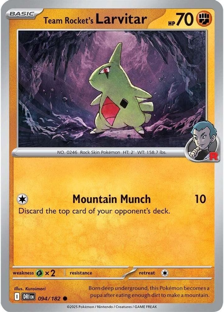 SV10: Destined Rivals (DRI) - Team Rocket's Larvitar (#094/182, Common) ()